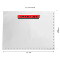 Paklijst enveloppen 328 x 235 mm (A4) plastic - Packing List - per 500 stuks-3