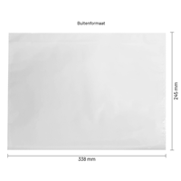 Paklijst enveloppen 328 x 235 mm (A4) plastic - onbedrukt - per 500 stuks-1