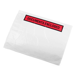 Paklijst enveloppen 225 x 165 mm (A5) plastic - Documents Enclosed - per 1000 stuks