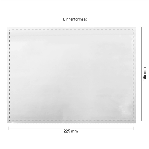 Paklijst enveloppen 225 x 165 mm (A5) plastic - onbedrukt - extra sterk - per 1000 stuks-3