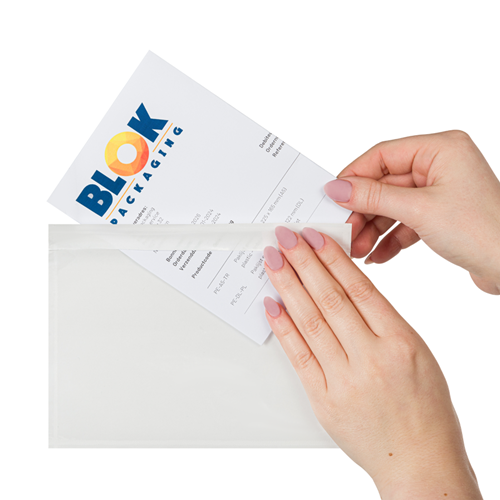 Paklijst enveloppen 165 x 122 mm (A6) plastic - onbedrukt - per 1000 stuks-2