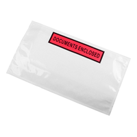 Paklijst enveloppen 225 x 122 mm (DL) plastic - Documents Enclosed - per 1000 stuks