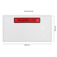Paklijst enveloppen 225 x 122 mm (DL) plastic - Packing List - per 1000 stuks-3