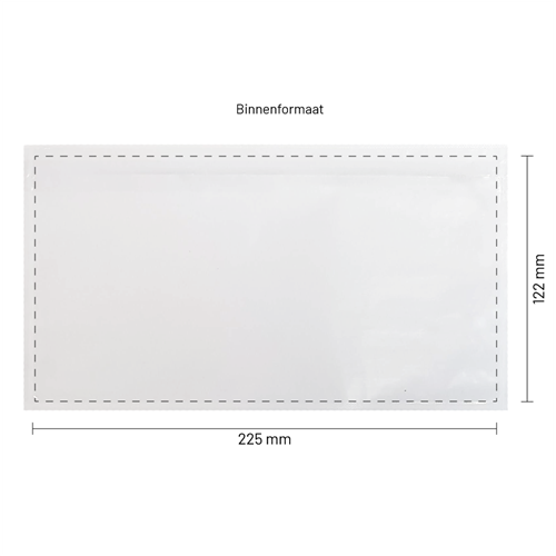 Paklijst enveloppen 225 x 122 mm (DL) plastic - onbedrukt - per 1000 stuks-3