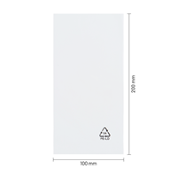 Vlakke zakken 100 x 200 mm - 50 micron LDPE - per 1000 stuks-1