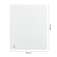 Vlakke zakken 500 x 600 mm - 50 micron LDPE - per 500 stuks-1