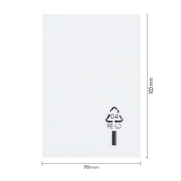 Vlakke zakken 70 x 100 mm - 50 micron LDPE - per 1000 stuks-1