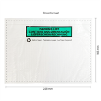 Paklijst enveloppen 228 x 165 mm (A5) papier - bedrukt meertalig - per 1000 stuks-3