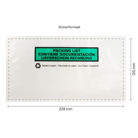 Paklijst enveloppen 228 x 120 mm (DL) papier - bedrukt meertalig - per 1000 stuks-3