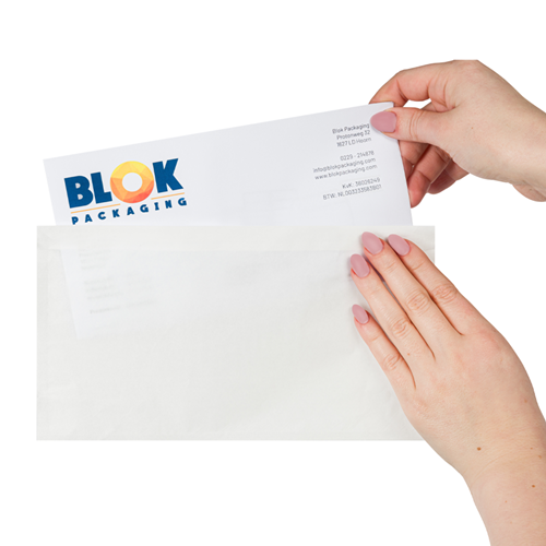 Paklijst enveloppen 228 x 120 mm (DL) papier - onbedrukt - per 1000 stuks-2