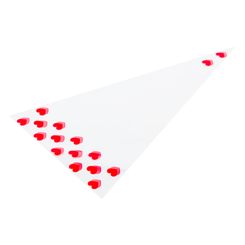 Puntzakken transparant bedrukt 'hartjes' 250 x 460 mm - per 250 stuks-2