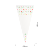 Puntzakken transparant bedrukt 'kerst' 250 x 460 mm - per 250 stuks-1