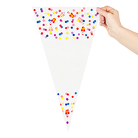 Puntzakken transparant bedrukt 'Sinterklaas' 250 x 460 mm - per 250 stuks-2