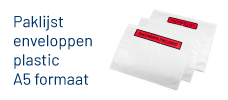 Subcat banner - paklijst env plastic A5