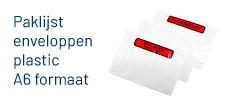 Subcat banner - paklijst env plastic A6