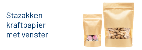 Subcat banner - stazakken kraftpapier met venster