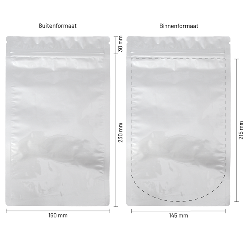 Stazakken aluminium 160 x 230 mm (750 ml) - per 100 stuks-3