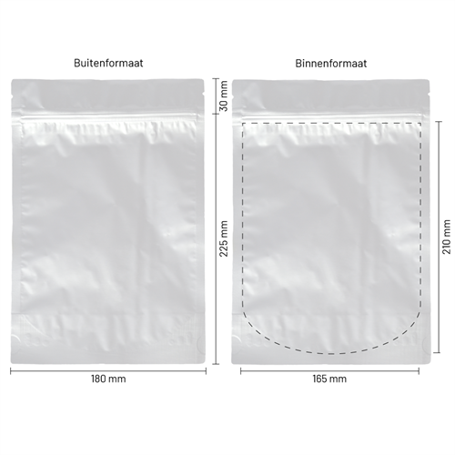 Stazakken aluminium 180 x 225 mm (1000 ml) - per 100 stuks-3
