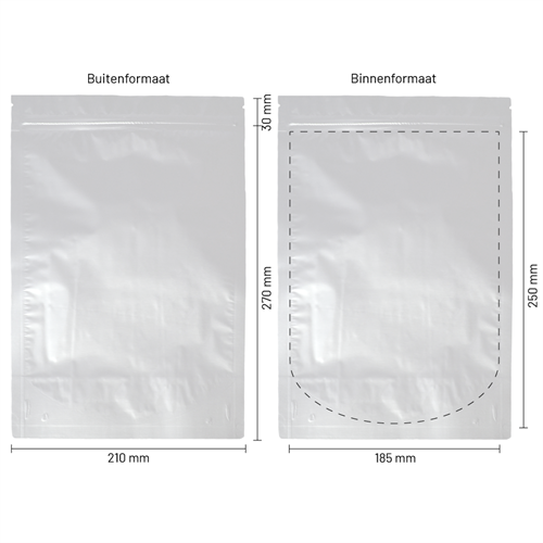 Stazakken aluminium 210 x 270 mm (2000 ml) - per 100 stuks-3