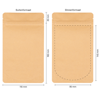 Stazakken kraftpapier 110 x 160 mm (250 ml) - per 100 stuks-3