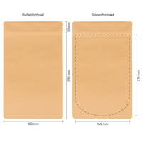 Stazakken kraftpapier 160 x 230 mm (750 ml) - per 100 stuks-3