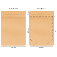 Stazakken kraftpapier 180 x 225 mm (1000 ml) - per 100 stuks-3