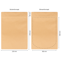 Stazakken kraftpapier 210 x 270 mm (2000 ml) - per 100 stuks-3