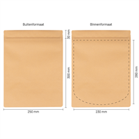 Stazakken kraftpapier 250 x 300 mm (3000 ml) - per 100 stuks-3