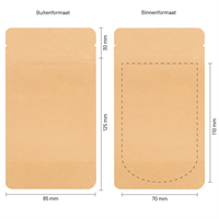 Stazakken kraftpapier 85 x 125 mm (100 ml) - per 100 stuks-3