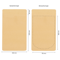 Stazakken kraftpapier composteerbaar (bio-based) 130 x 225 mm (500 ml) - per 100 stuks-3