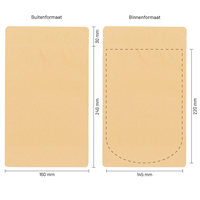 Stazakken kraftpapier composteerbaar (bio-based) 160 x 240 mm (750 ml) - per 100 stuks-3
