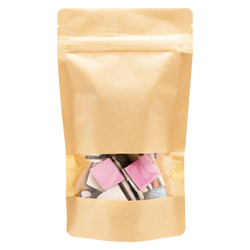 Stazakken kraftpapier met venster 110 x 160 mm (250 ml) - per 100 stuks