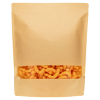 Stazakken kraftpapier met venster 300 x 370 mm (5000 ml) - per 100 stuks