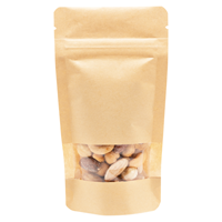 Stazakken kraftpapier met venster 85 x 125 mm (100 ml) - per 100 stuks