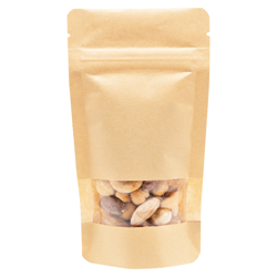 Stazakken kraftpapier met venster 85 x 125 mm (100 ml) - per 100 stuks