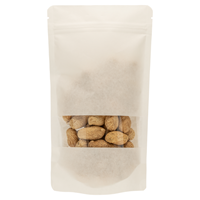 Stazakken kraftpapier wit met venster 130 x 225 mm (500 ml) - per 100 stuks