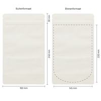 Stazakken kraftpapier wit met venster 160 x 240 mm (750 ml) - per 100 stuks-3