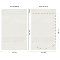 Stazakken kraftpapier wit met venster 180 x 255 mm (1000 ml) - per 100 stuks-3