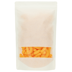 Stazakken kraftpapier wit met venster 180 x 255 mm (1000 ml) - per 100 stuks