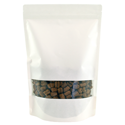Stazakken kraftpapier wit met venster 210 x 270 mm (2000 ml) - per 100 stuks