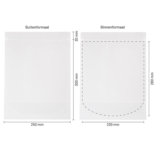 Stazakken transparant 250 x 300 mm (3000 ml) - per 100 stuks-3