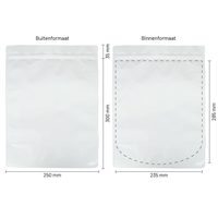 Stazakken aluminium wit 250 x 300 mm (3000 ml) - per 100 stuks-3