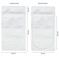 Stazakken aluminium wit 85 x 110 mm (100 ml) - per 100 stuks-3