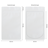 Stazakken aluminium mat wit 110 x 160 mm (250 ml) - per 100 stuks-3