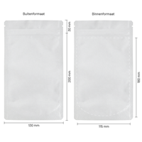 Stazakken aluminium mat wit 130 x 200 mm (500 ml) - per 100 stuks-3