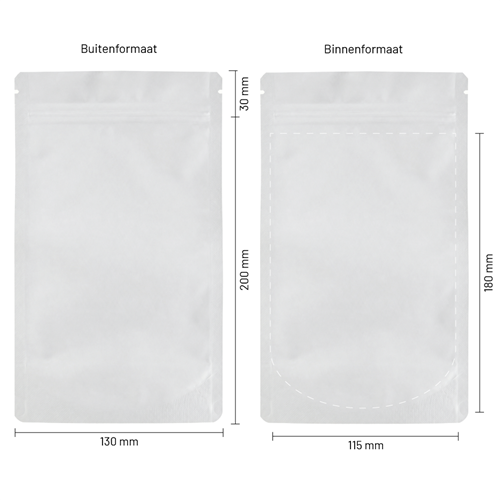 Stazakken aluminium mat wit 130 x 200 mm (500 ml) - per 100 stuks-3