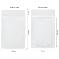 Stazakken aluminium mat wit 85 x 110 mm (100 ml) - per 100 stuks-3