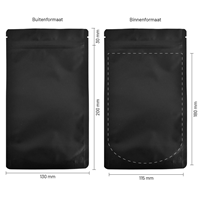 Stazakken aluminium mat zwart 130 x 200 mm (500 ml) - per 100 stuks-3