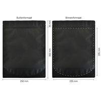 Stazakken aluminium mat zwart 250 x 300 mm (3000 ml) - per 100 stuks-3