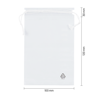 Trekkoordzakjes 100 x 120 mm transparant - per 100 stuks-1